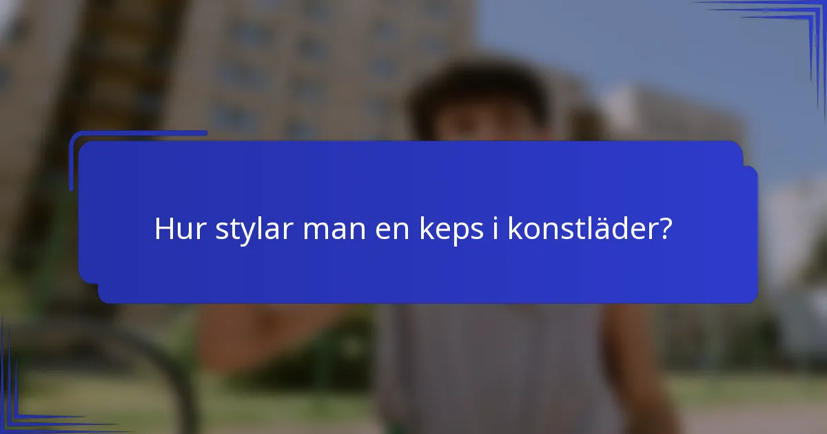 Hur stylar man en keps i konstläder?
